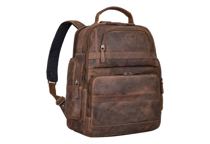 STILORD Notebook-Rucksack "Danny" Leder Arbeitsrucksack für 13 - 14 Zoll Laptops Herren & Damen von STILORD