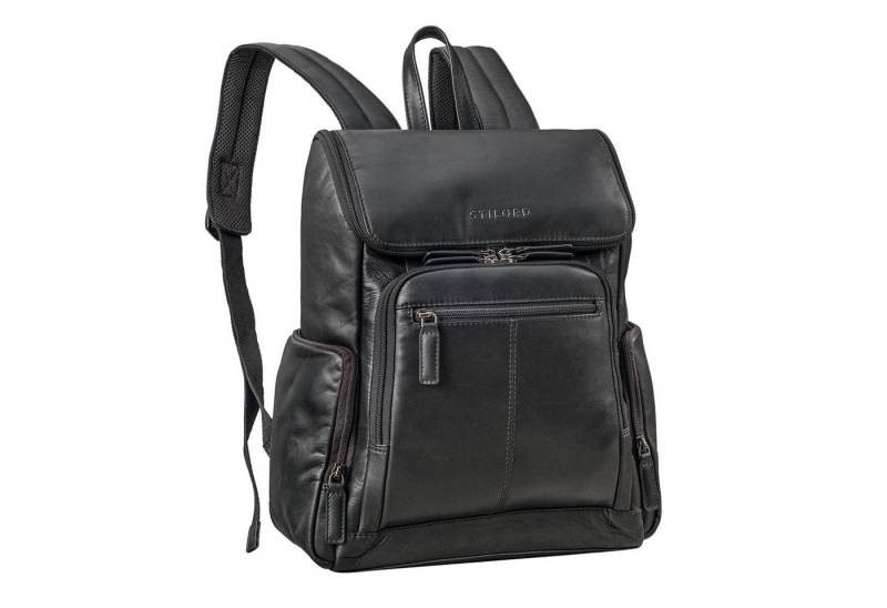 STILORD Notebook-Rucksack "Giacomo" Business Rucksack Leder Laptopfach 13 - 14 Zoll Herren Damen von STILORD
