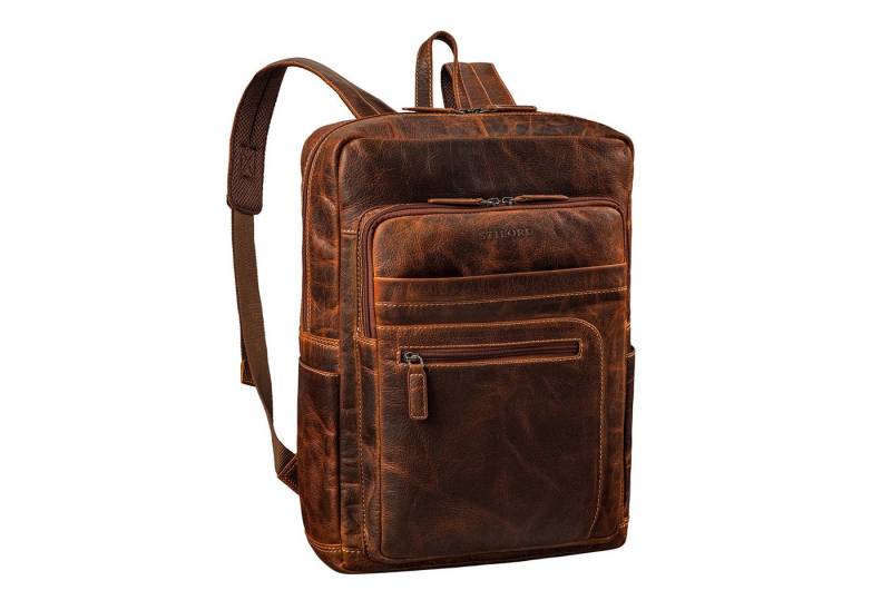 STILORD Notebook-Rucksack "Gilbert" Großer Leder Rucksack Herren & Damen Laptop 15 - 16 Zoll von STILORD