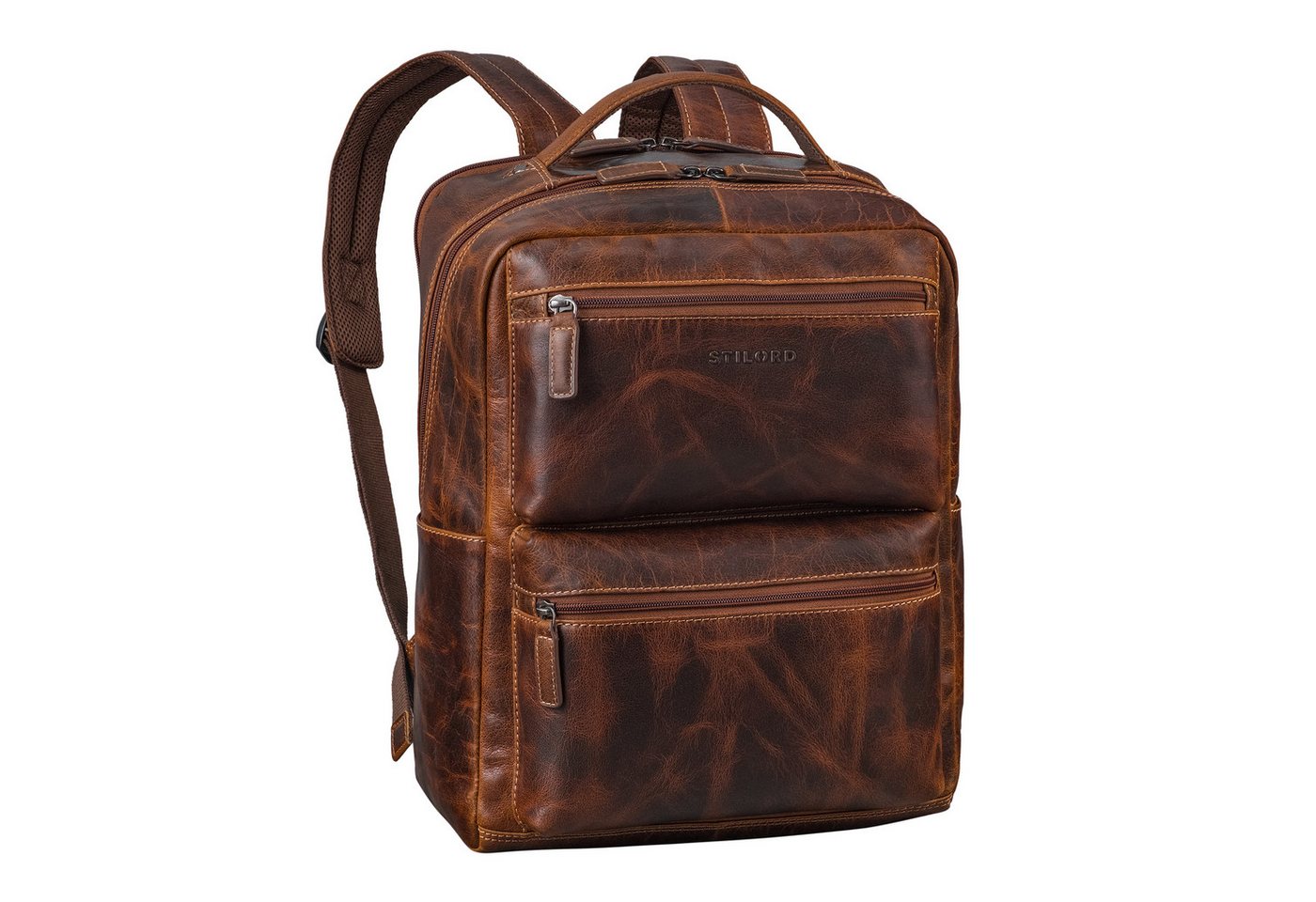 STILORD Notebook-Rucksack "Gustavo" Echt Leder Rucksack Herren und Damen Groß Laptopfach 15 - 16 von STILORD