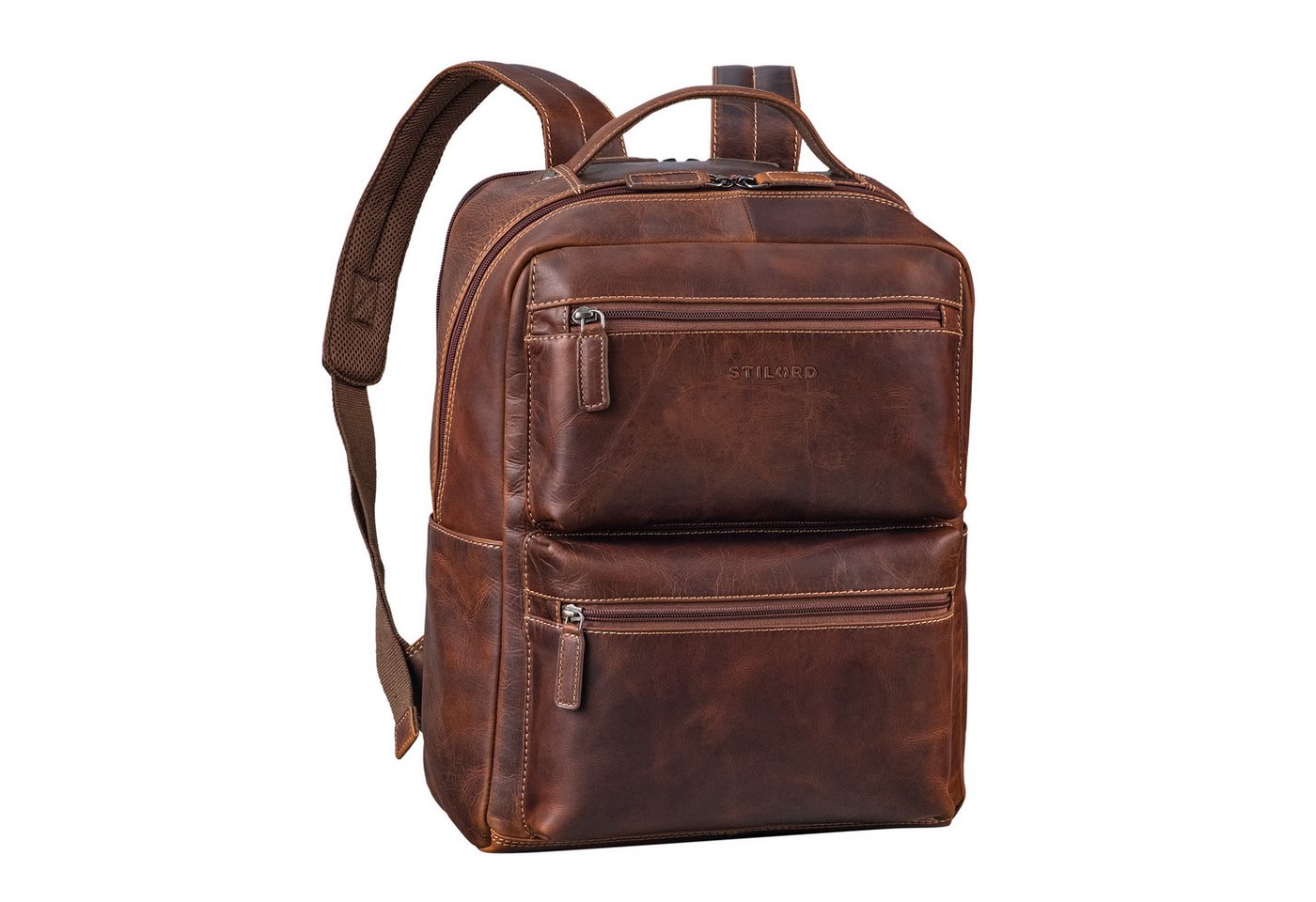 STILORD Notebook-Rucksack "Gustavo" Echt Leder Rucksack Herren und Damen Groß Laptopfach 15 - 16 von STILORD