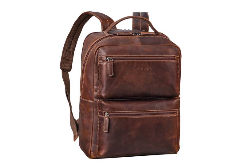 STILORD Notebook-Rucksack "Gustavo" Echt Leder Rucksack Herren und Damen Groß Laptopfach 15 - 16 von STILORD