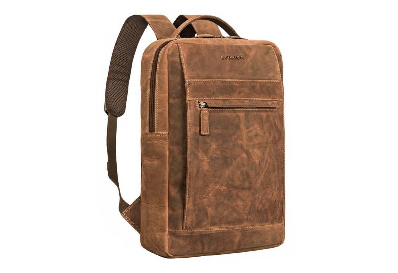 STILORD Notebook-Rucksack "Heiko" Leder Laptop Rucksack 15.6 Zoll Vintage von STILORD