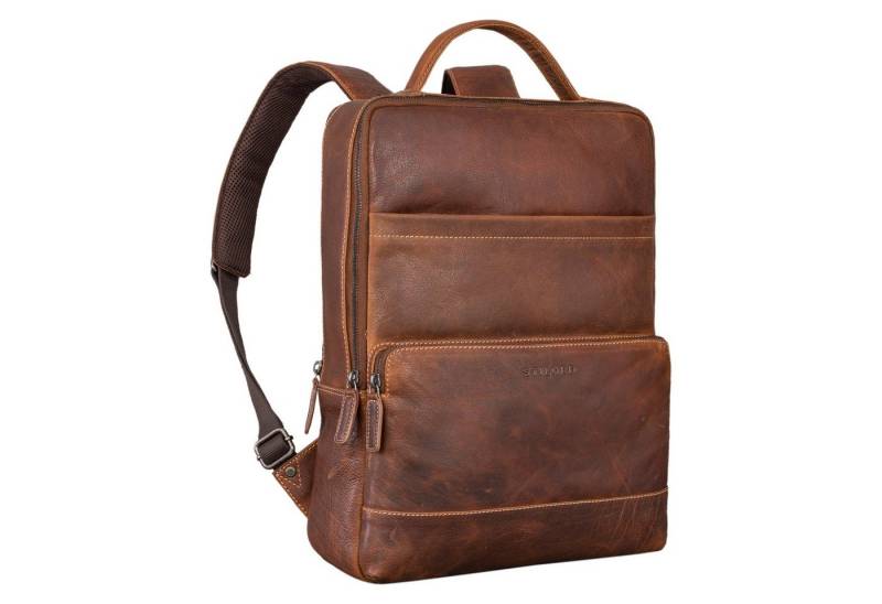 STILORD Notebook-Rucksack "Henning" Lederrucksack Herren und Damen mit Laptopfach 16 Zoll von STILORD
