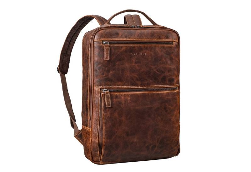STILORD Notebook-Rucksack "Jayce" XL Leder Laptop Rucksack 17 Zoll Groß für Herren und Damen von STILORD