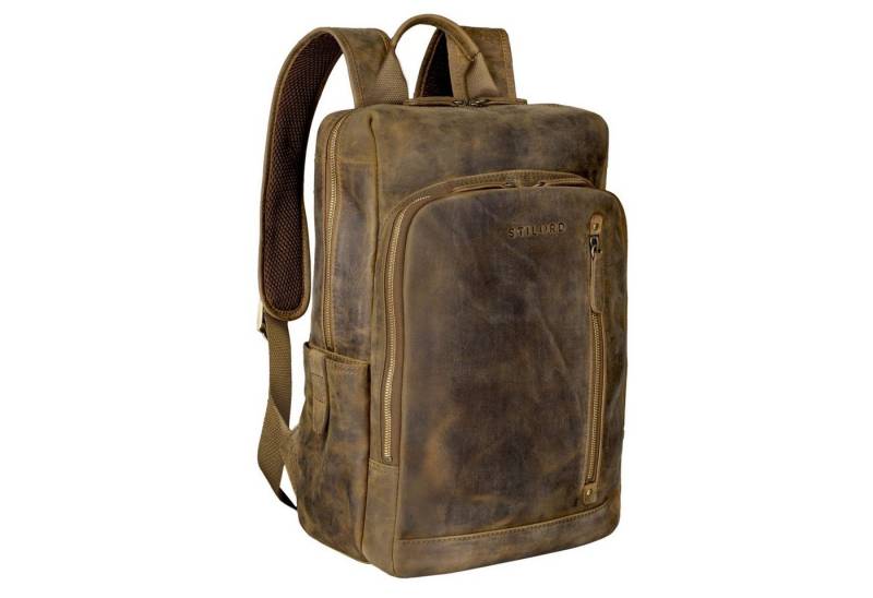 STILORD Notebook-Rucksack "Johnson" Lederrucksack Herren Business von STILORD