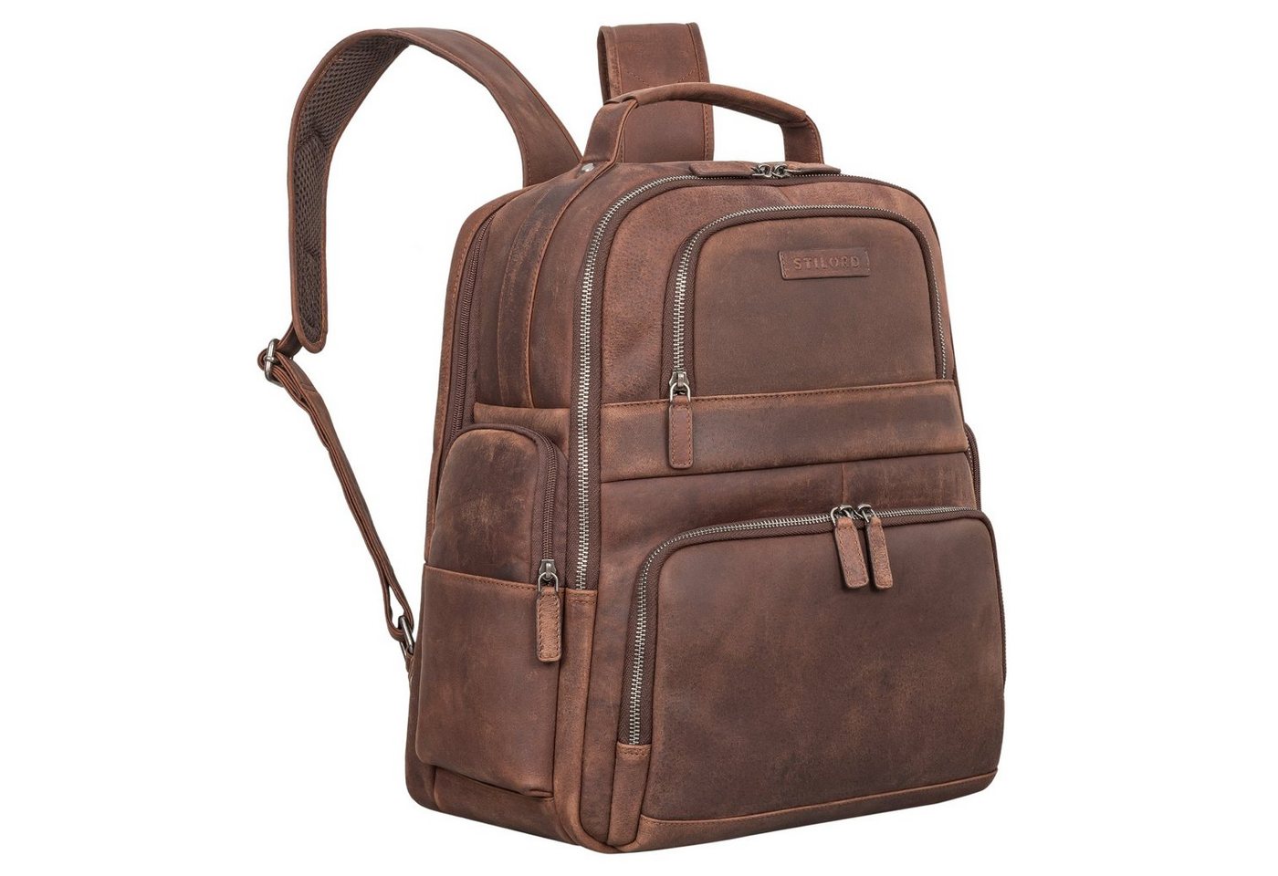 STILORD Notebook-Rucksack Josef" XXL Leder Rucksack mit Laptopfach 15,6 Zoll" von STILORD