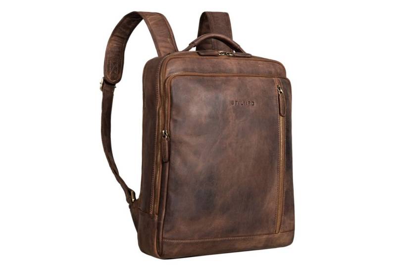 STILORD Notebook-Rucksack "Kaleb" Laptoprucksack Leder von STILORD