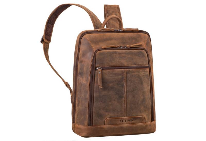STILORD Notebook-Rucksack "Giulio" Eleganter Business Rucksack Herren Leder 15.6 - 16 Zoll von STILORD