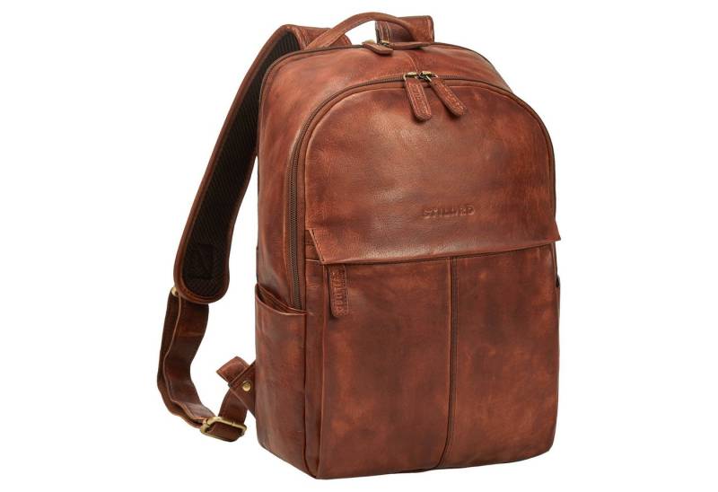 STILORD Notebook-Rucksack "Marino" Leder Rucksack Damen und Herren Laptopfach 13 - 14 von STILORD