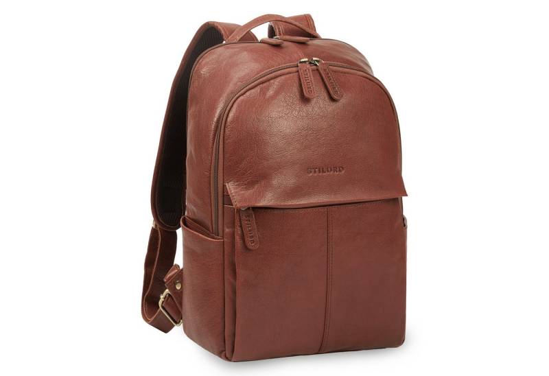 STILORD Notebook-Rucksack "Marino" Leder Rucksack Damen und Herren Laptopfach 13 - 14 von STILORD