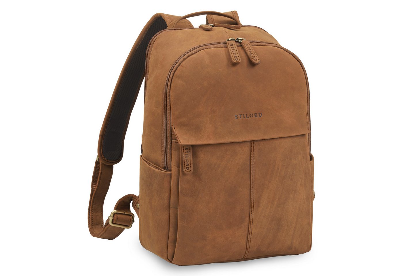 STILORD Notebook-Rucksack "Marino" Leder Rucksack Damen und Herren Laptopfach 13 - 14 von STILORD