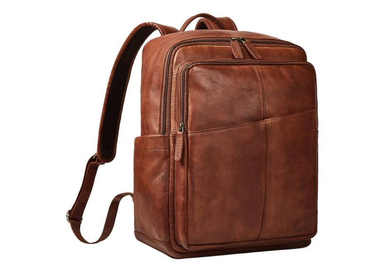 STILORD Notebook-Rucksack "Maurizio" Großer Leder Rucksack Herren Laptoprucksack 15,6 Zoll von STILORD