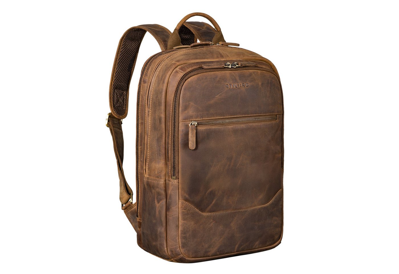 STILORD Notebook-Rucksack "Maxor" XL Business Rucksack Herren Leder von STILORD