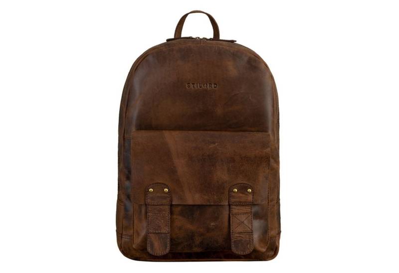 STILORD Notebook-Rucksack "Nalos" Rucksack Leder braun Vintage von STILORD