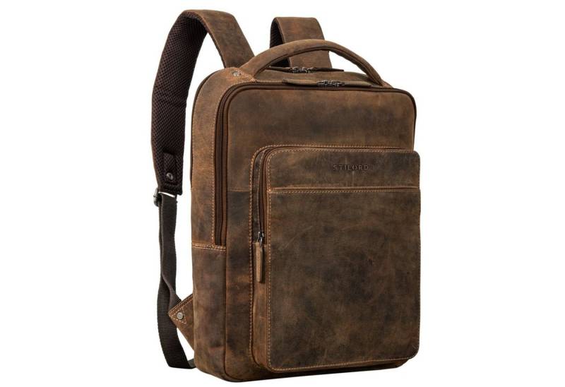 STILORD Notebook-Rucksack "Nicky" Laptoprucksack 13 Zoll aus echtem Leder Mittel-Groß Unisex von STILORD