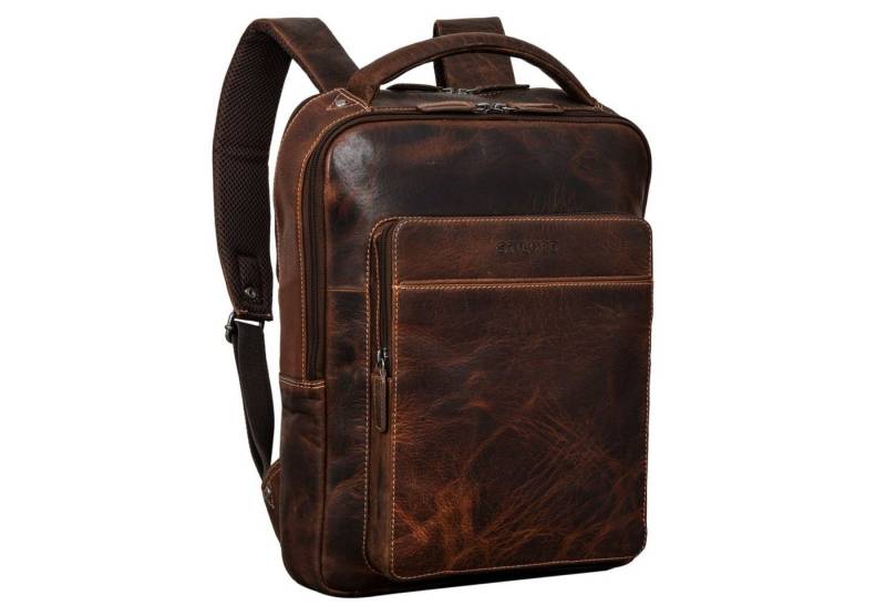STILORD Notebook-Rucksack "Nicky" Laptoprucksack 13 Zoll aus echtem Leder Mittel-Groß Unisex von STILORD