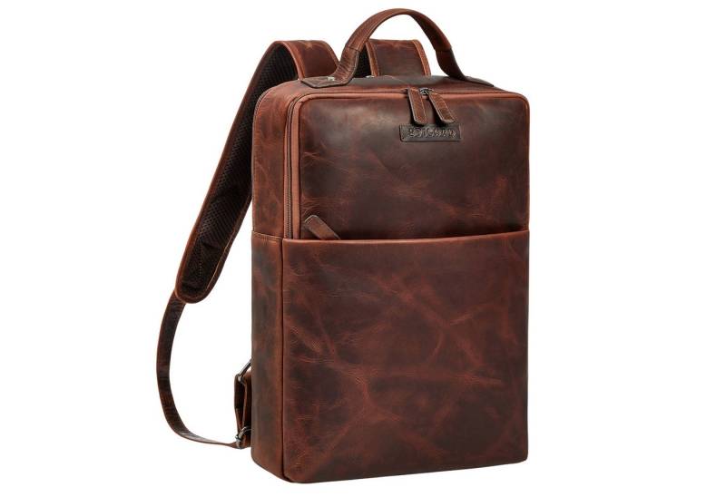 STILORD Notebook-Rucksack "Noé" schmaler Leder Laptoprucksack 14 Zoll im Vintage-Look von STILORD