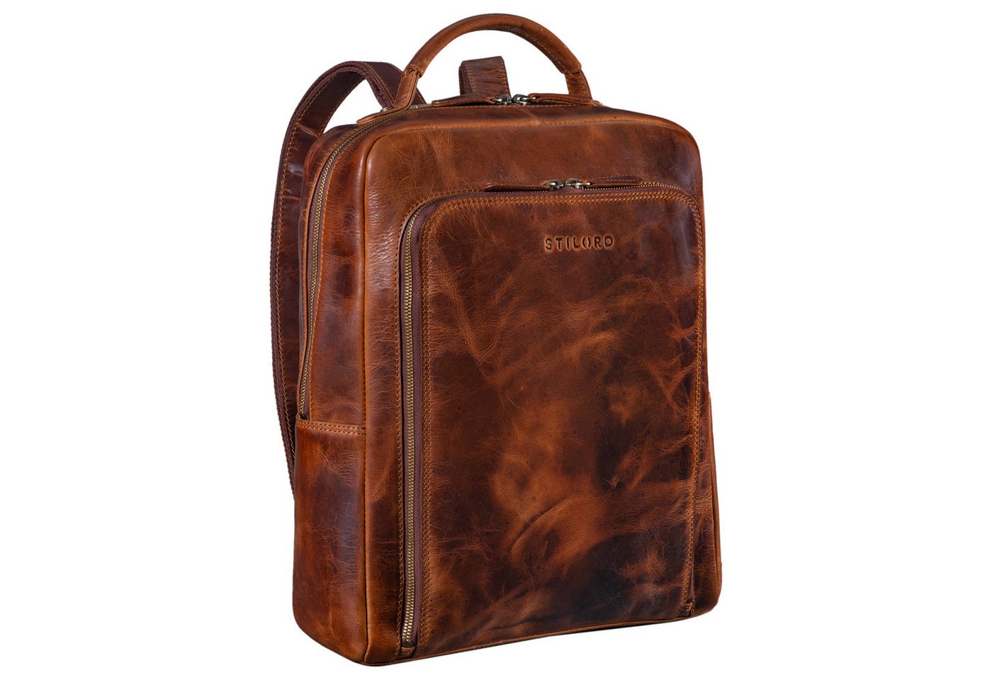 STILORD Notebook-Rucksack "Orlando" Business Rucksack Herren Leder von STILORD