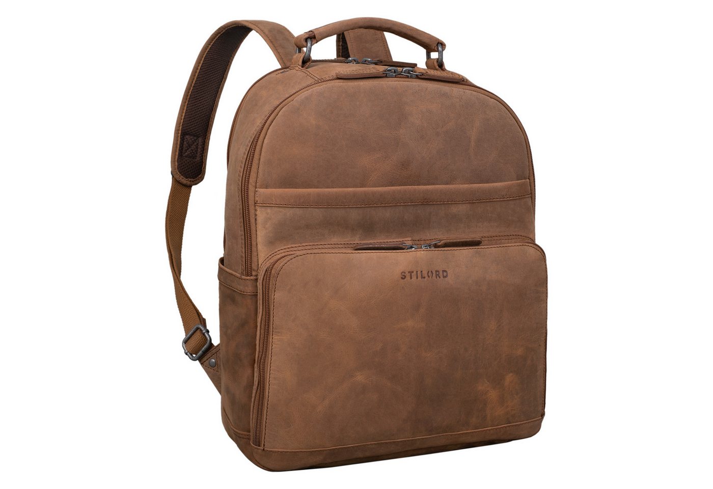 STILORD Notebook-Rucksack "Pasadena" Laptop Rucksack Leder 14 Zoll von STILORD