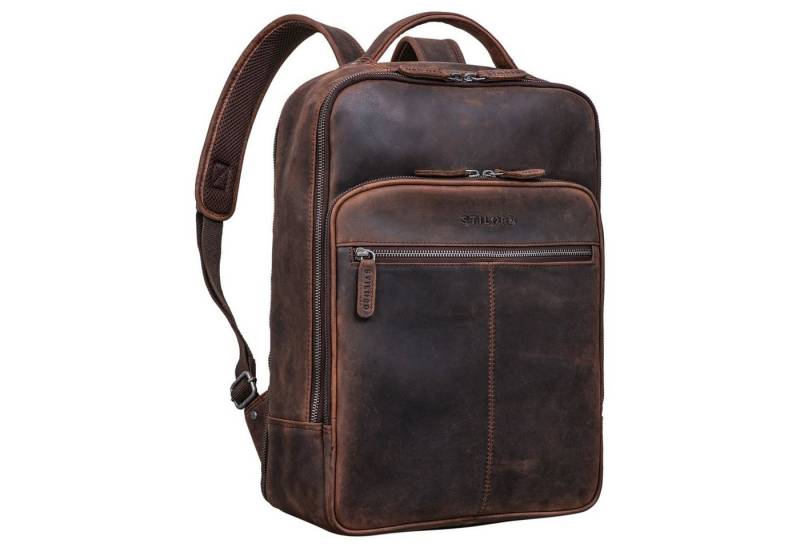 STILORD Notebook-Rucksack "Pietro" Business Lederrucksack Groß von STILORD