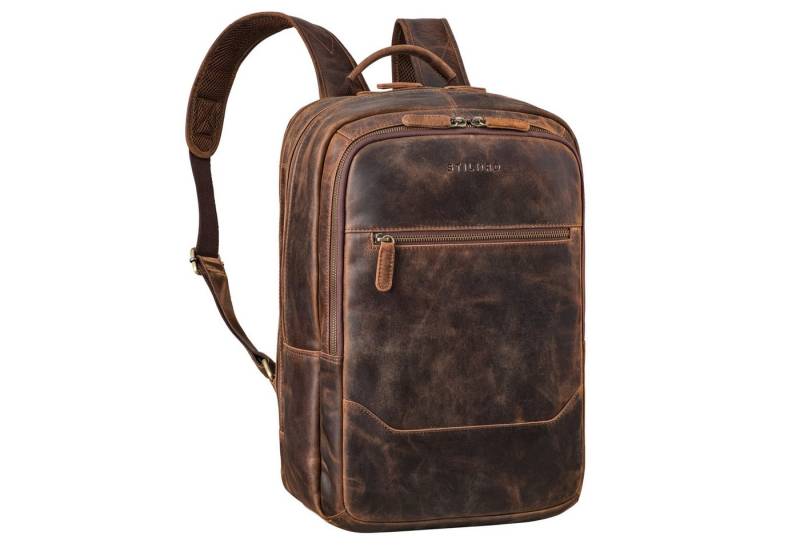 STILORD Notebook-Rucksack "Reece" Business Lederrucksack Vintage von STILORD