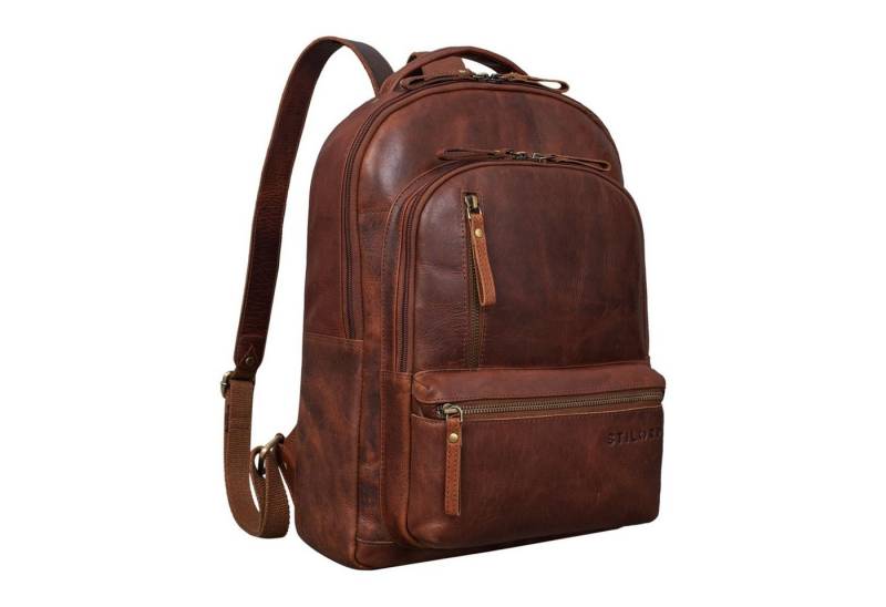 STILORD Notebook-Rucksack "Remy" Business Rucksack Leder Arbeitsrucksack von STILORD