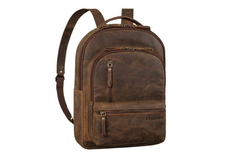 STILORD Notebook-Rucksack "Remy" Business Rucksack Leder Arbeitsrucksack von STILORD
