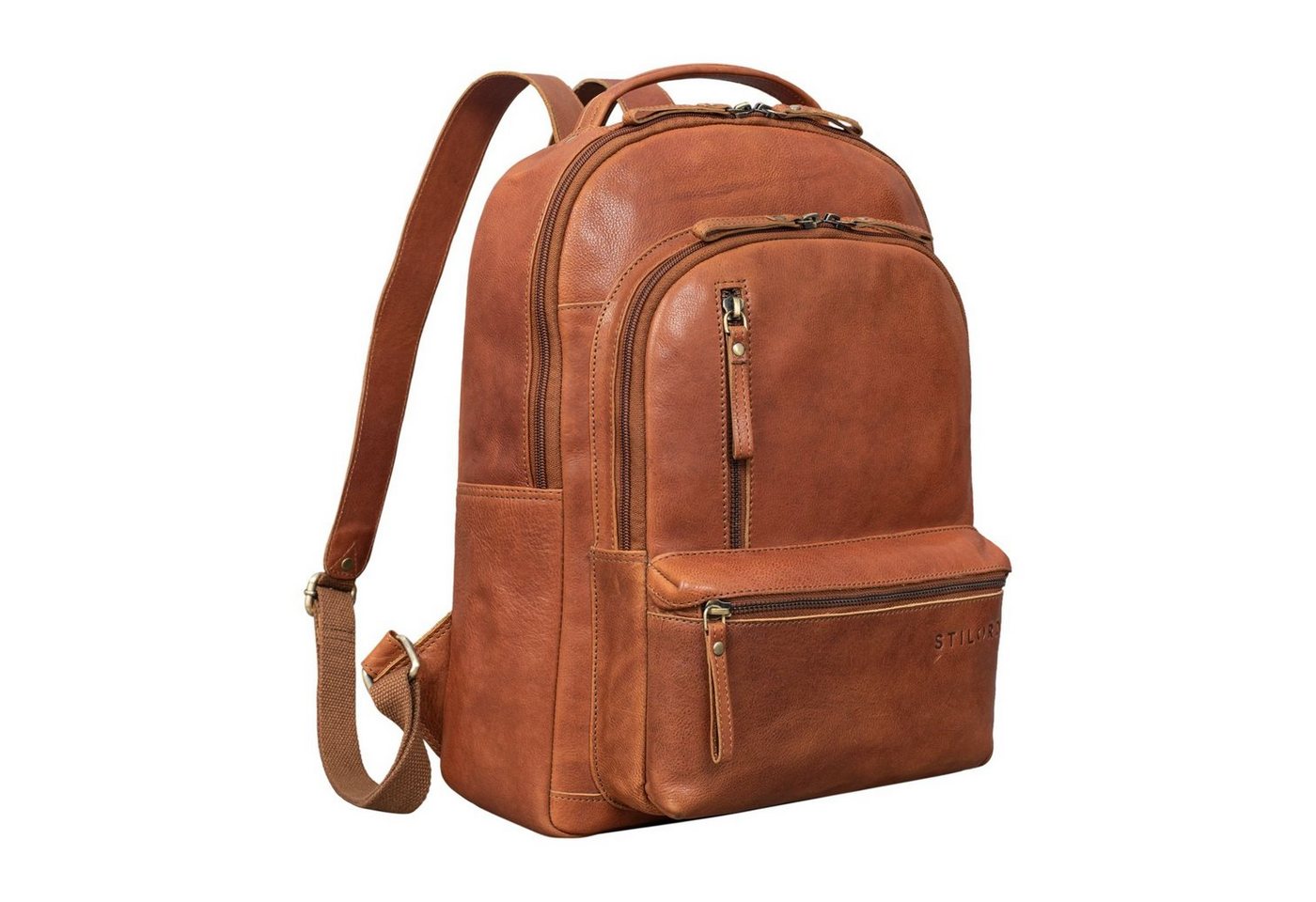 STILORD Notebook-Rucksack "Remy" Business Rucksack Leder Arbeitsrucksack von STILORD