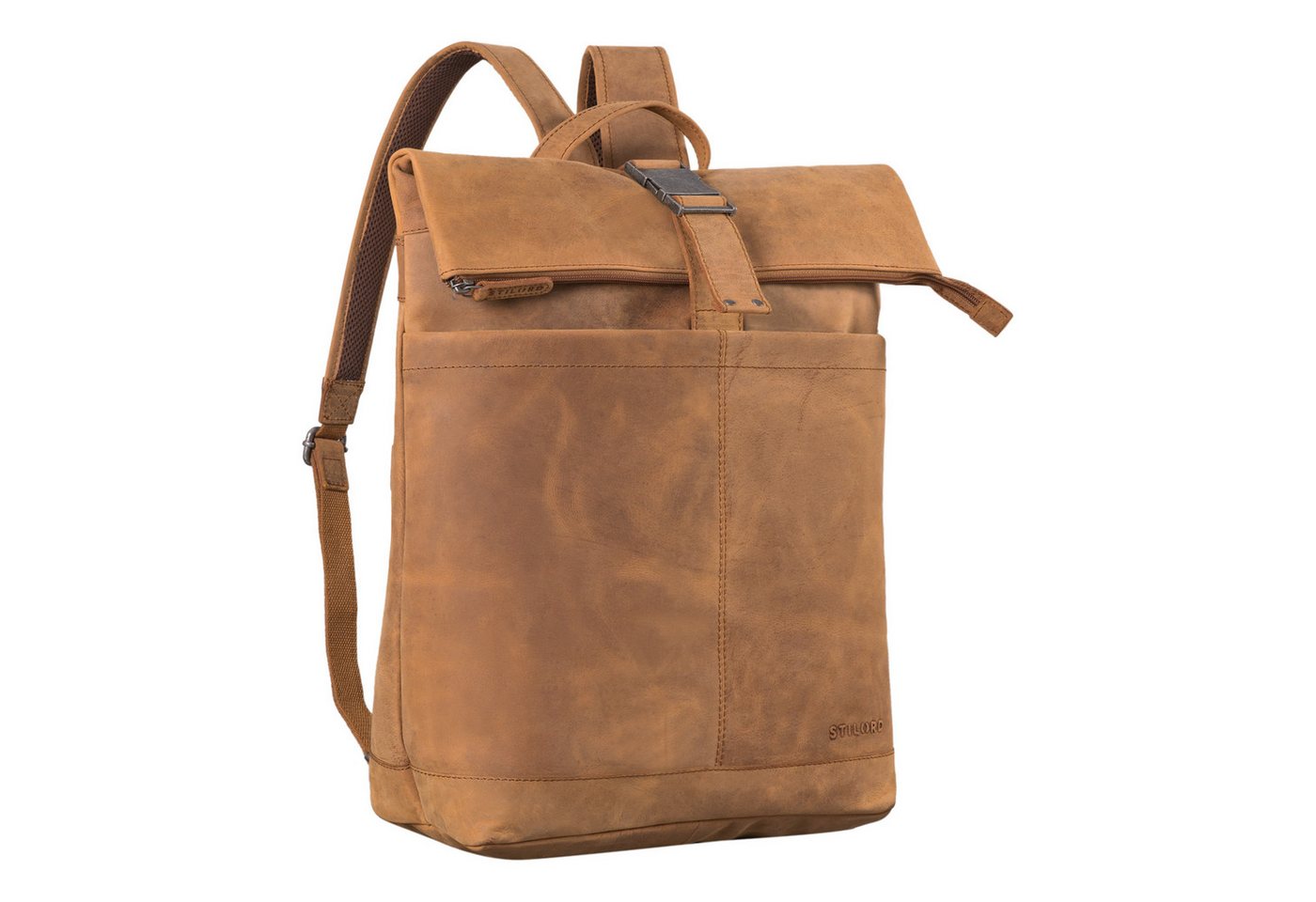 STILORD Notebook-Rucksack STILORD "Hudson" Rolltop Rucksack Leder von STILORD