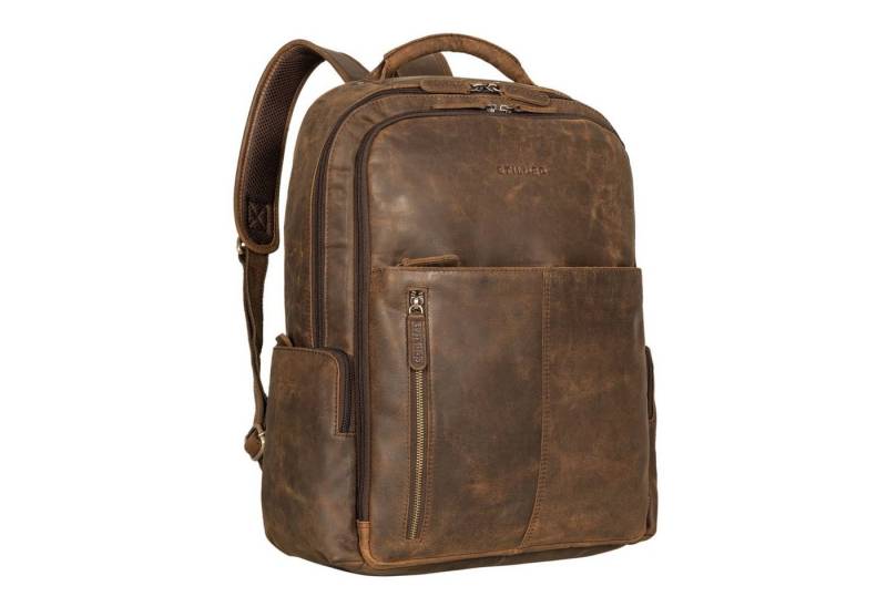 STILORD Notebook-Rucksack "Sherlock" Laptoprucksack Damen und Herren 17 Zoll Leder von STILORD