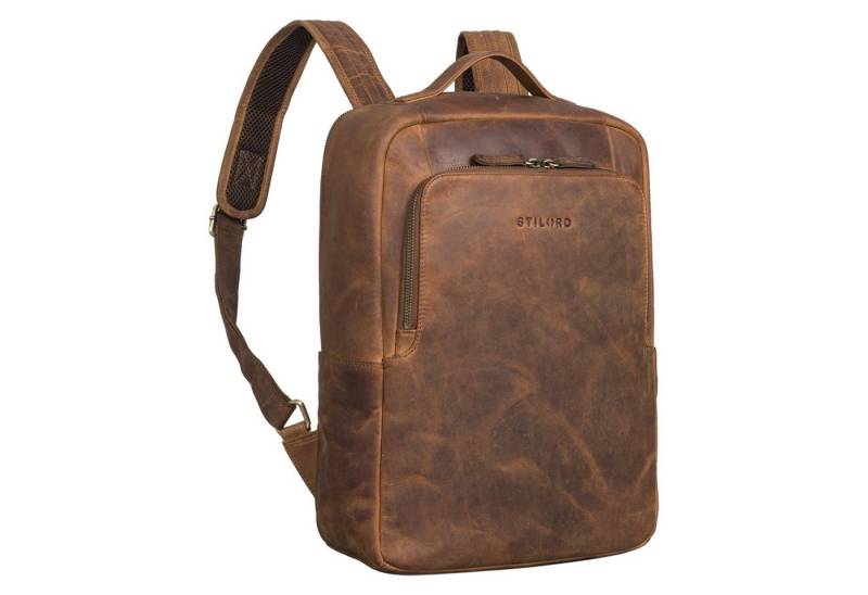 STILORD Notebook-Rucksack "Sören" Business Rucksack Leder mit Laptop-Fach 15 - 16 Zoll Leder von STILORD