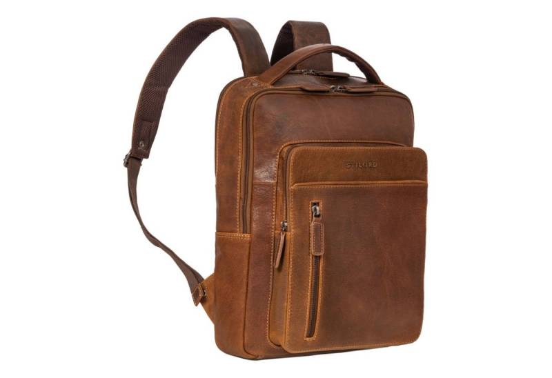 STILORD Notebook-Rucksack "Tory" Leder Laptoprucksack 13 - 14 Zoll Herren Damen von STILORD