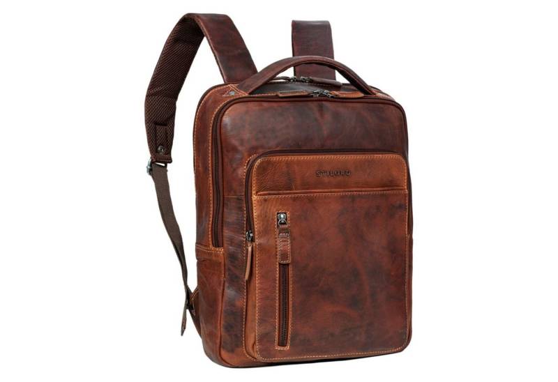 STILORD Notebook-Rucksack "Tory" Leder Laptoprucksack 13 - 14 Zoll Herren Damen von STILORD