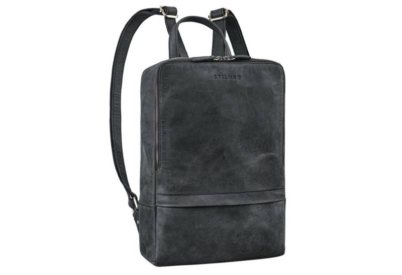 STILORD Notebook-Rucksack "Verona" Moderner Leder Rucksack für Damen & Herren Mittelgroß von STILORD