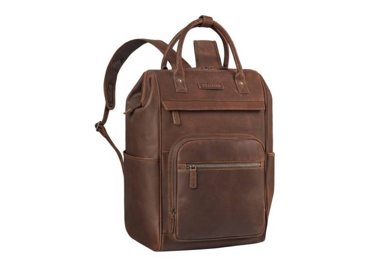STILORD Notebook-Rucksack "Wendelin" Premium Leder Rucksack mit Laptop-Fach von STILORD