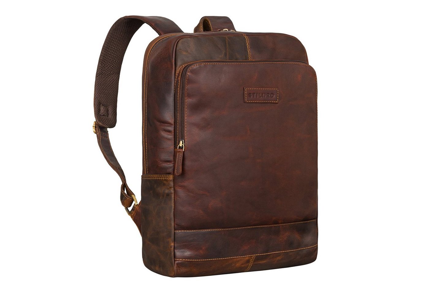 STILORD Notebook-Rucksack Wilbert" Rucksack mit vielen Fächern Leder Vintage" von STILORD