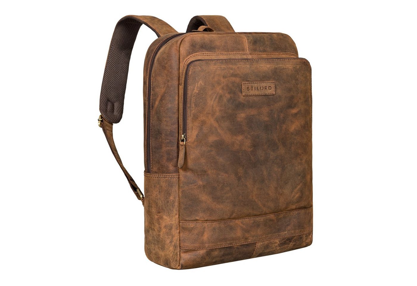 STILORD Notebook-Rucksack Wilbert" Rucksack mit vielen Fächern Leder Vintage" von STILORD