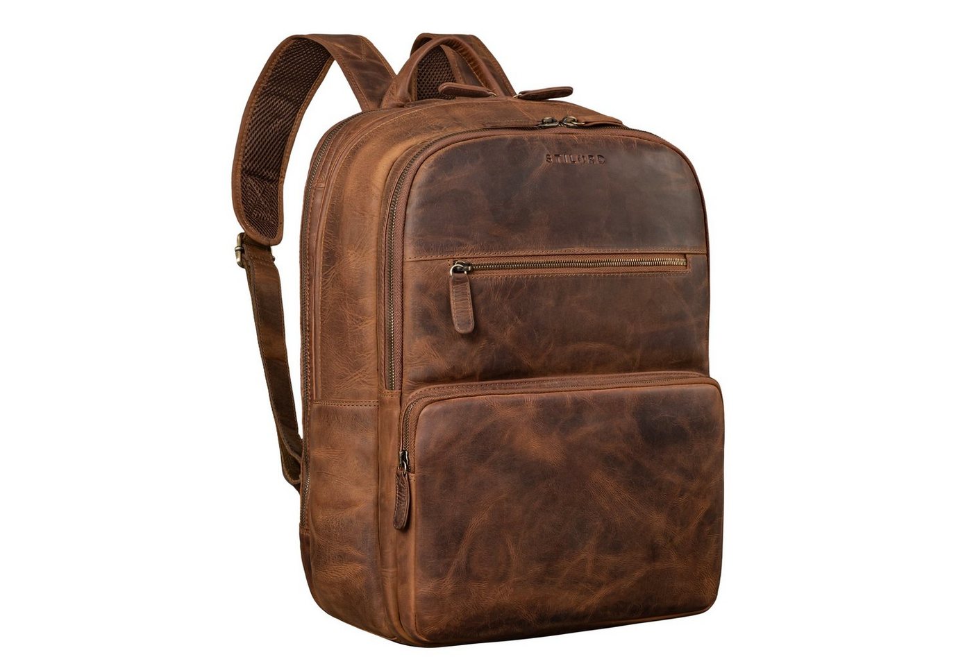 STILORD Notebookrucksack "Albus" Geräumiger Leder Rucksack mit vielen Fächern von STILORD