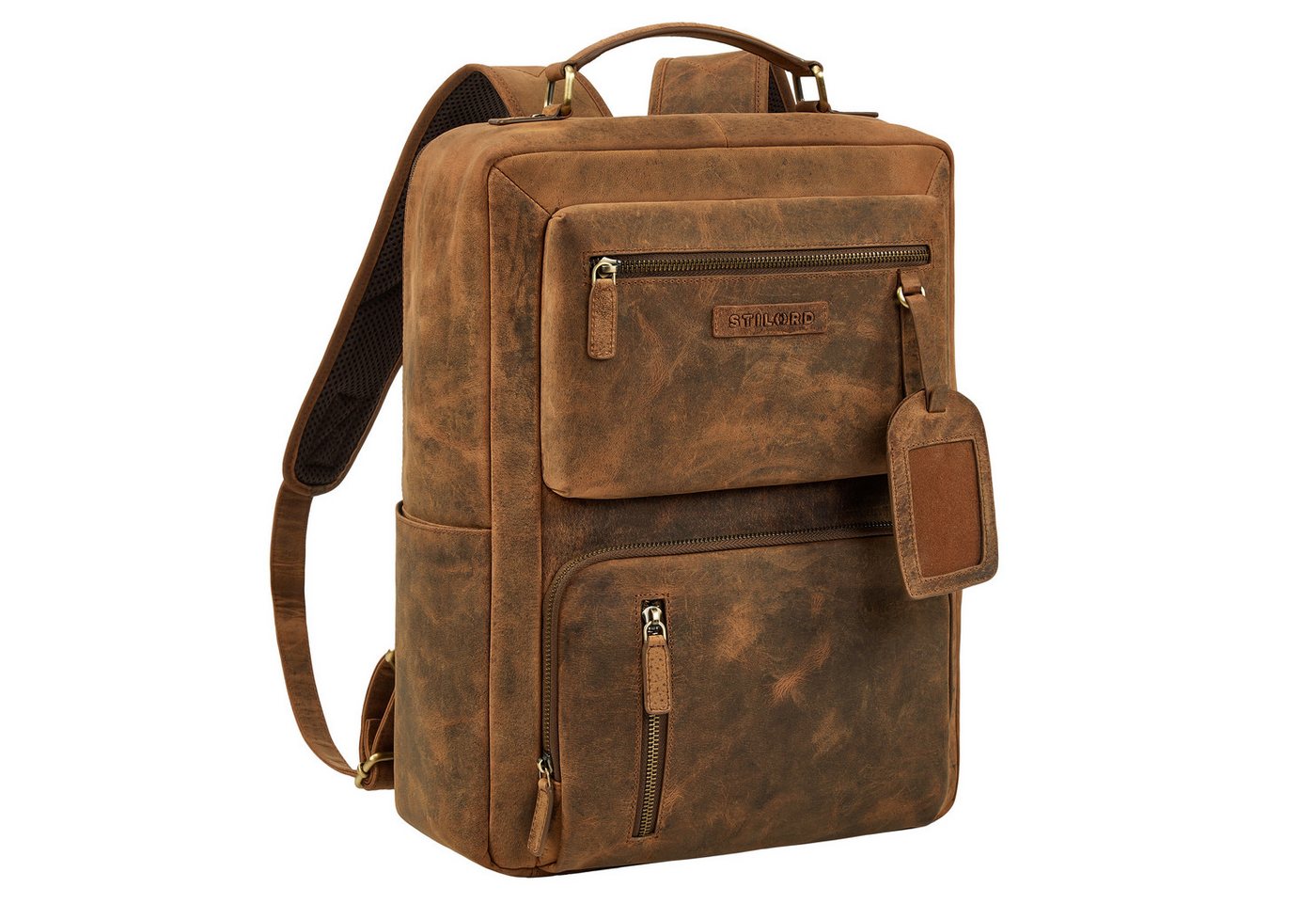 STILORD Notebookrucksack "Alejandro" moderner Business Lederrucksack 15.6 Zoll für Herren von STILORD