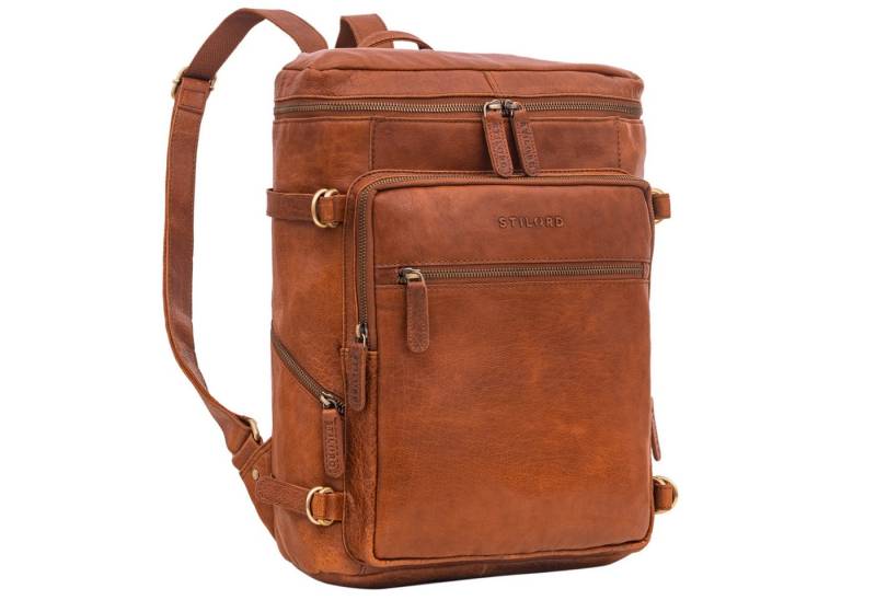 STILORD Notebookrucksack "Alvar" Businessrucksack Laptop-Fach 15.6 Zoll Herren Damen Echtleder von STILORD