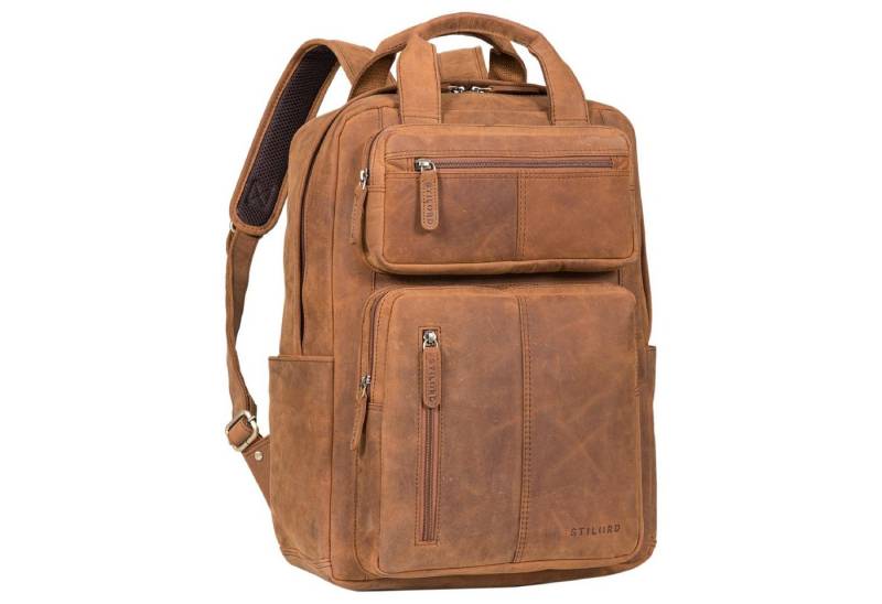 STILORD Notebookrucksack "Amos" Exklusiver Business Lederrucksack von STILORD