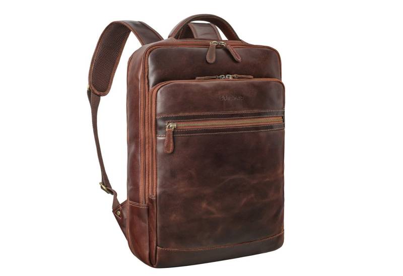STILORD Notebookrucksack "Banks" Moderner Leder Rucksack Laptop 15,6 Zoll von STILORD