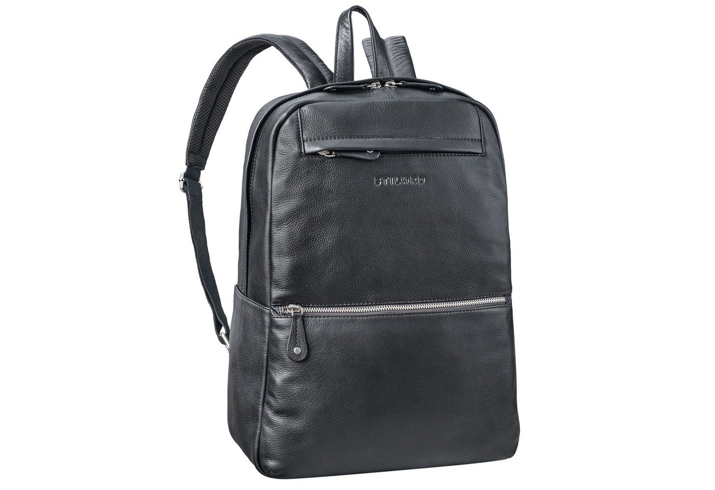 STILORD Notebookrucksack "Benedict" Echt Lederrucksack Damen und Herren Laptopfach 15 - 16 Zoll von STILORD