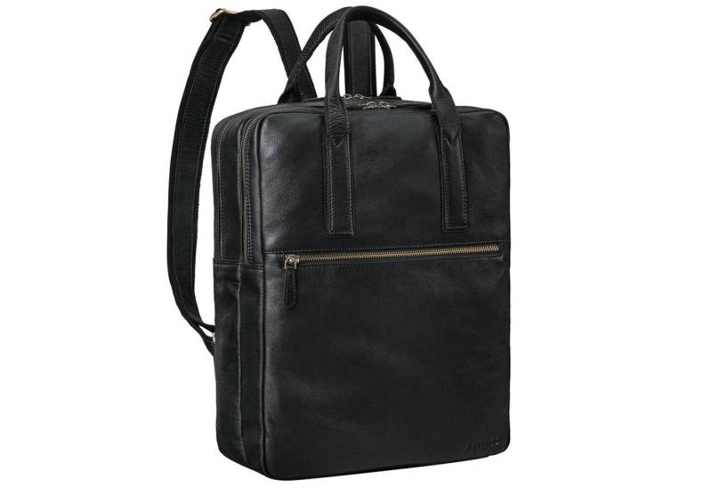 STILORD Notebookrucksack "Boris" Leder Business Rucksack mit Henkel von STILORD