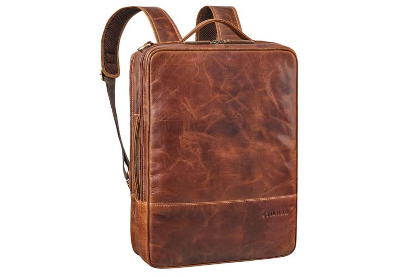STILORD Notebookrucksack "Dash" Praktischer 2 in 1 Rucksack Leder XL Aktentasche 15 - 16 Unisex von STILORD