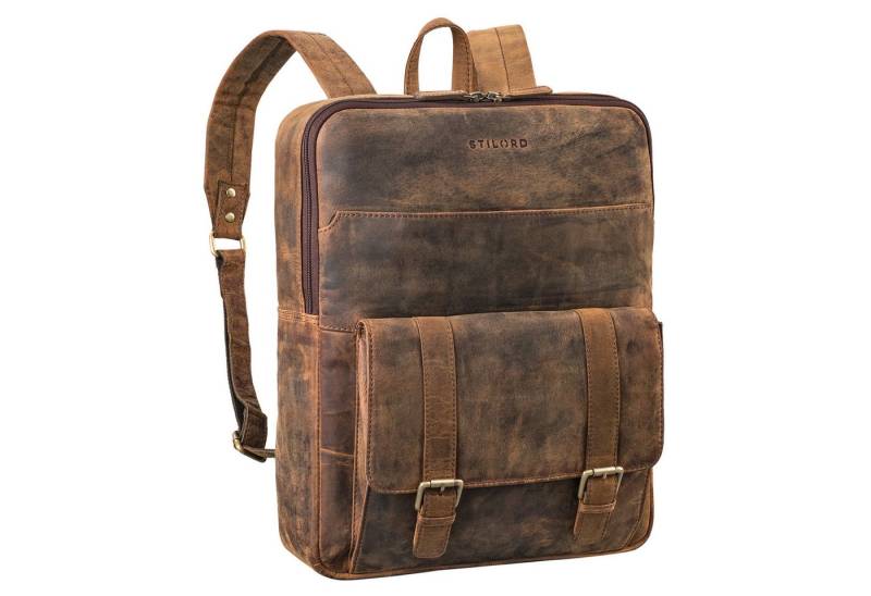 STILORD Notebookrucksack "Edwin" Leder Rucksack mit Laptopfach 15,6 Zoll Damen & Herren von STILORD