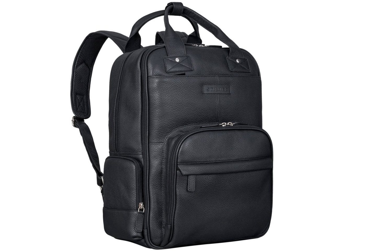 STILORD Notebookrucksack "Fiena" Lässiger Leder Wickelrucksack Groß von STILORD