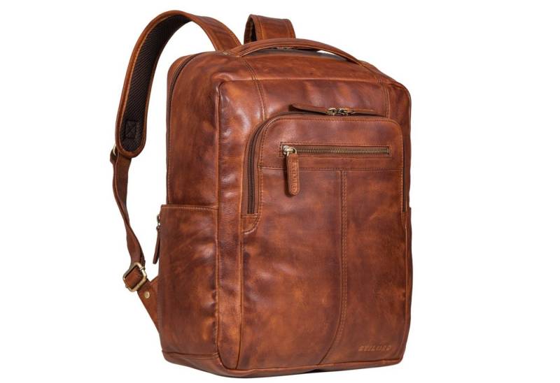 STILORD Notebookrucksack "Guido" Exklusiver Business Lederrucksack 15,6 Zoll Groß von STILORD