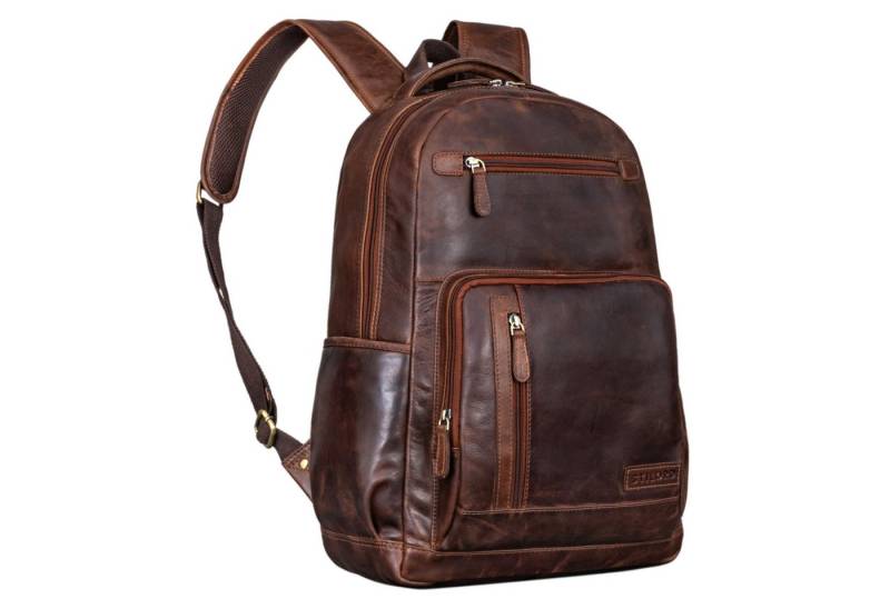STILORD Notebookrucksack "Hubertus" Vintage Lederrucksack Damen und Herren von STILORD